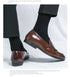 Men's Leather Formal Monk Shoes for Business Office and Wedding Events